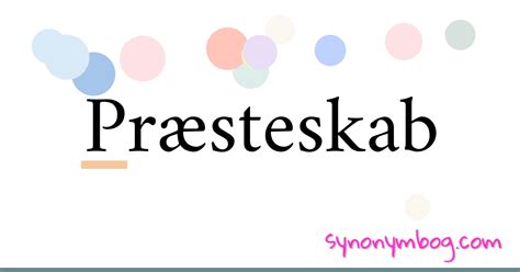 Synonym for Præsteskab